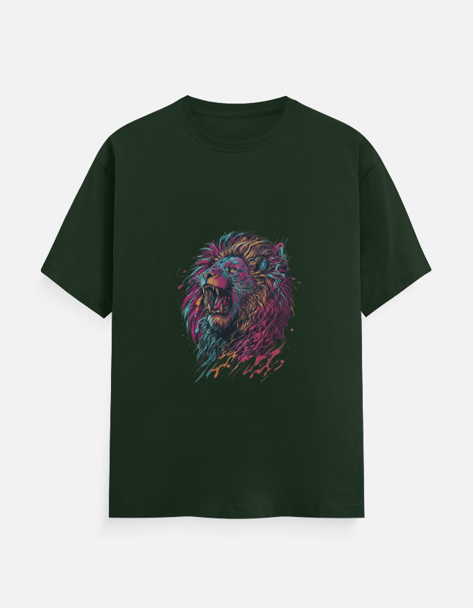 Unisex Classic Crew T-Shirt With Coloured Lion