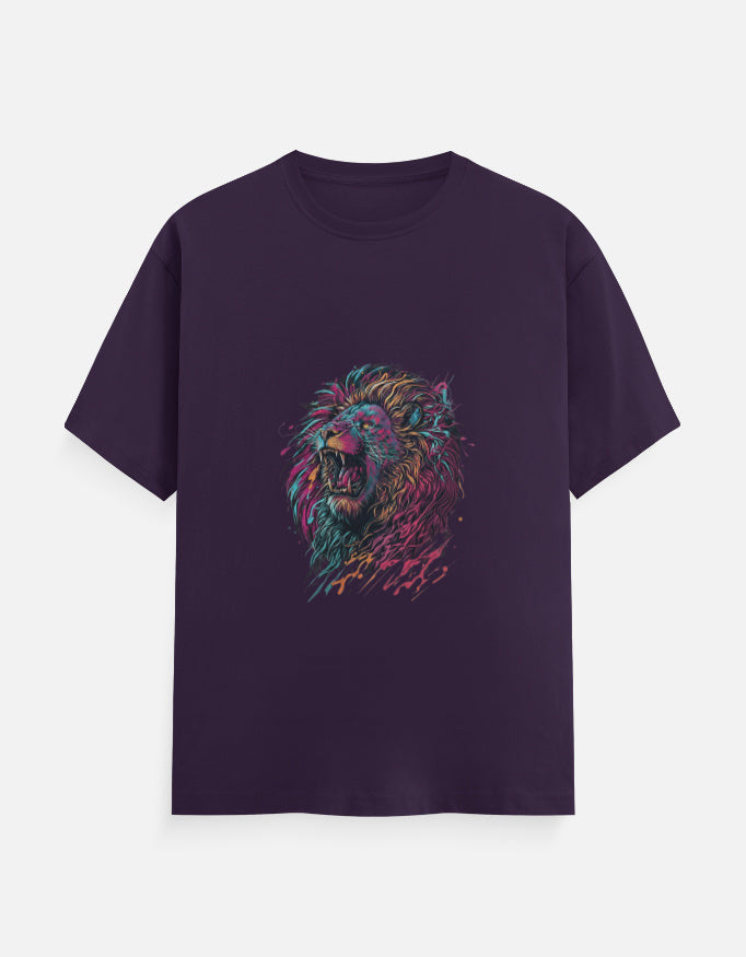 Unisex Classic Crew T-Shirt With Coloured Lion