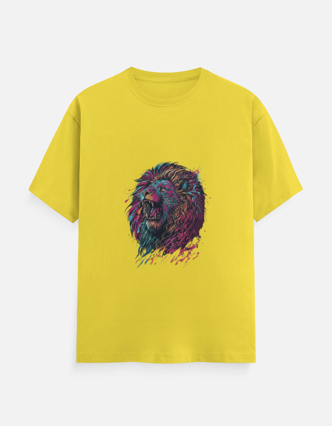 Unisex Classic Crew T-Shirt With Coloured Lion