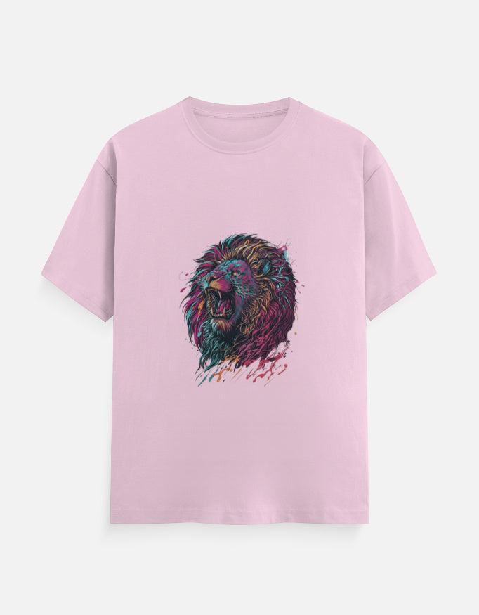 Unisex Classic Crew T-Shirt With Coloured Lion
