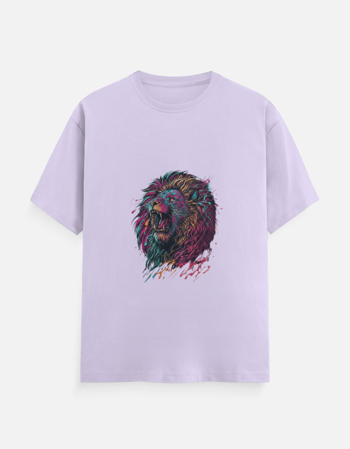 Unisex Classic Crew T-Shirt With Coloured Lion