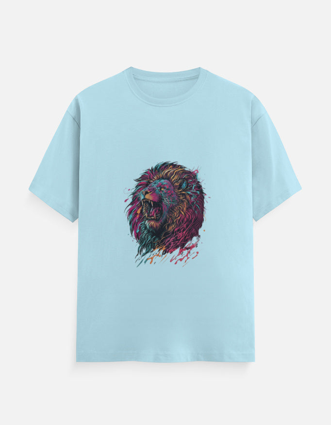 Unisex Classic Crew T-Shirt With Coloured Lion