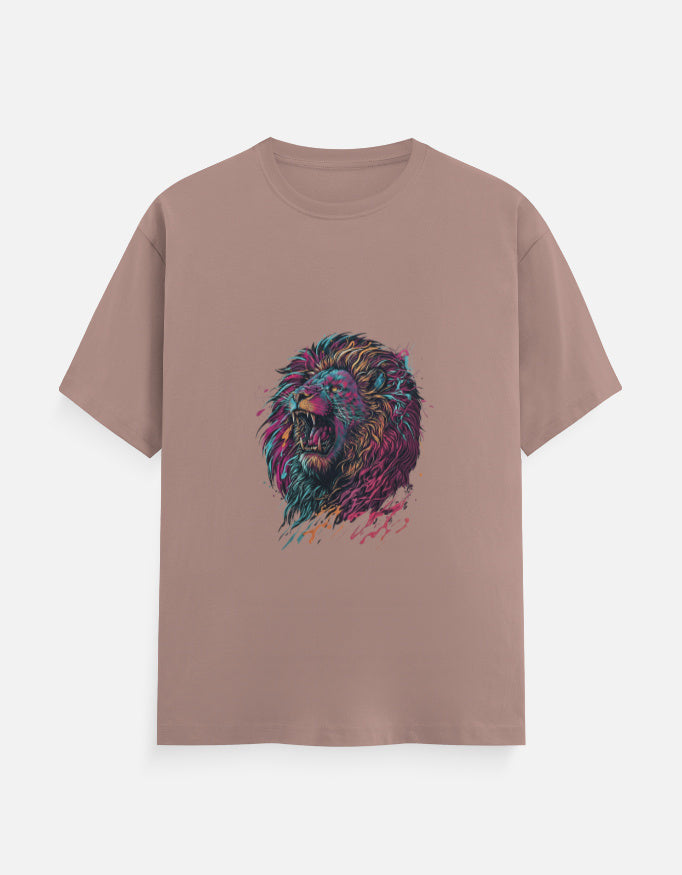 Unisex Classic Crew T-Shirt With Coloured Lion