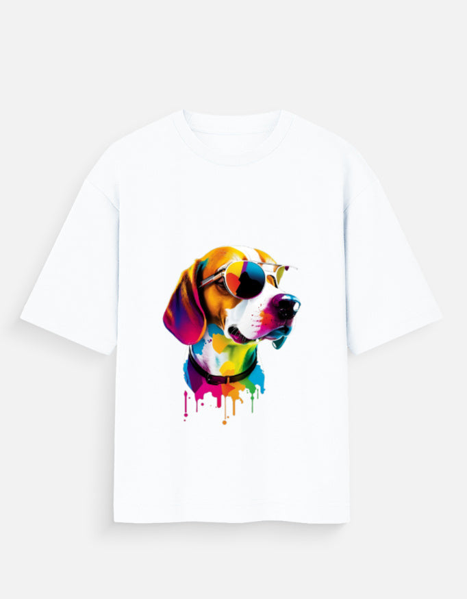 Unisex Oversized Standard T-Shirt With Dog