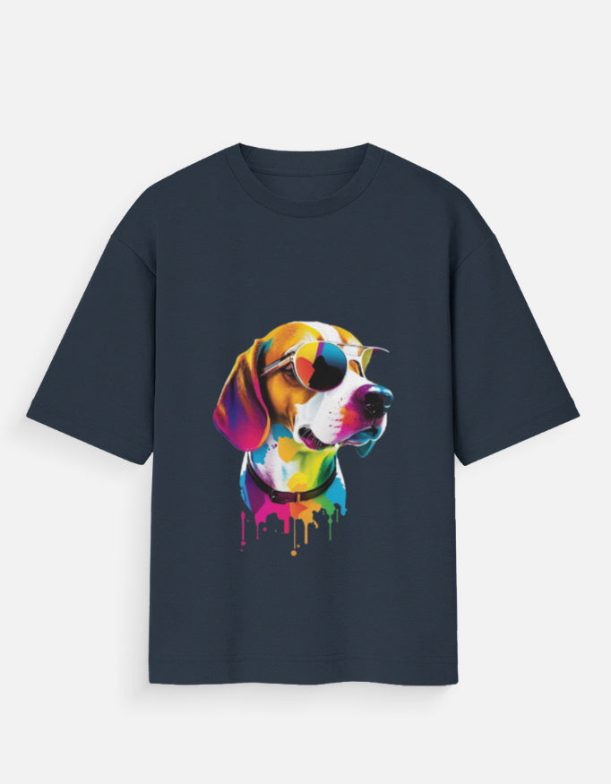 Unisex Oversized Standard T-Shirt With Dog