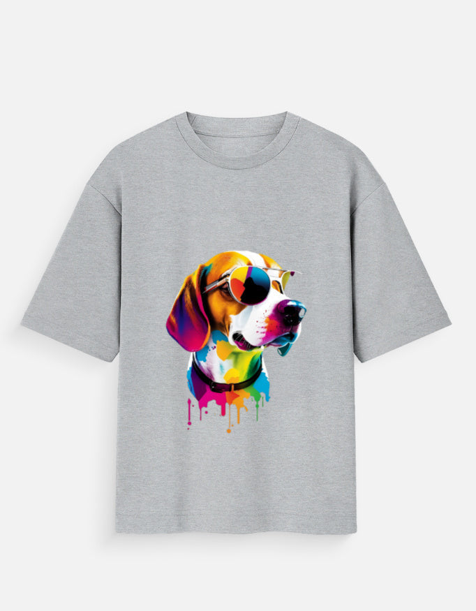 Unisex Oversized Standard T-Shirt With Dog