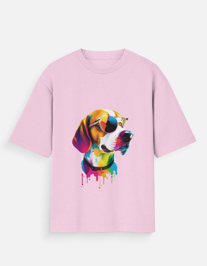 Unisex Oversized Standard T-Shirt With Dog