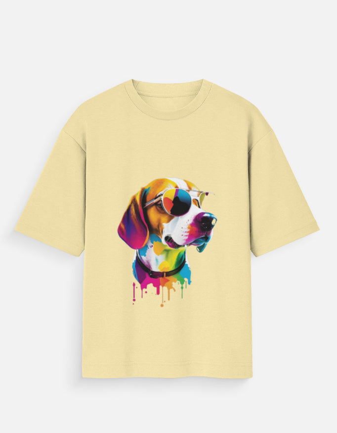 Unisex Oversized Standard T-Shirt With Dog